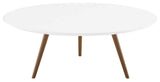 Lippa 40" Round Wood Top Coffee Table with Tripod Base