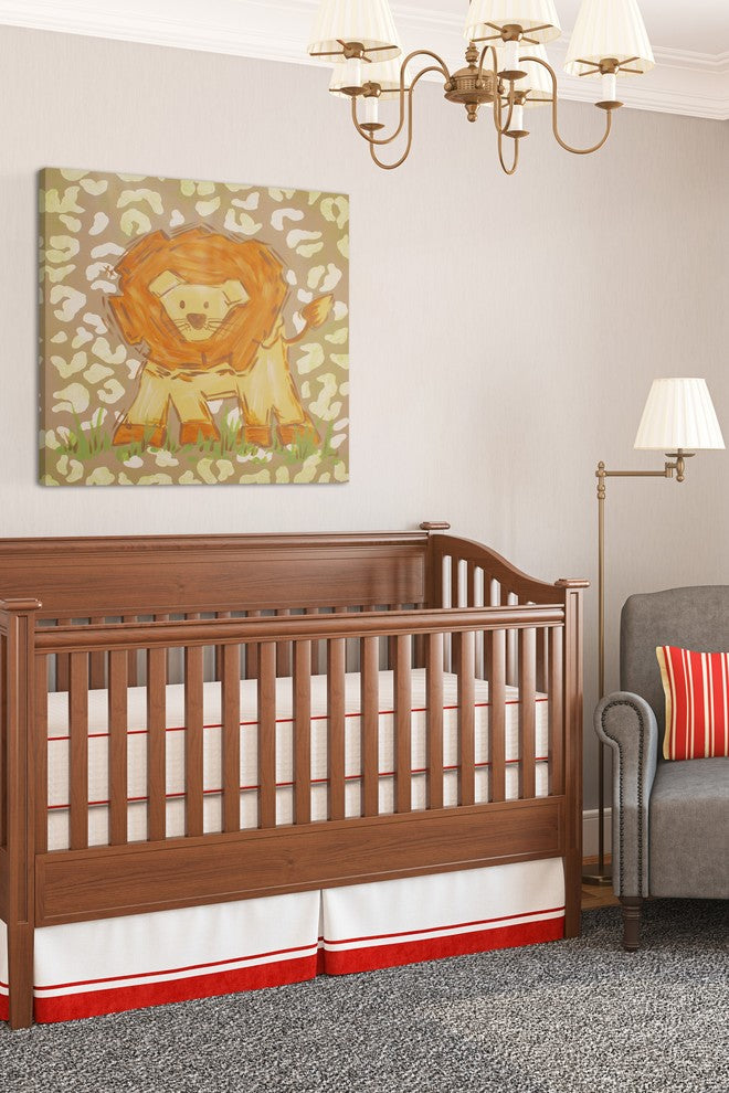 Marmont Hill, "Tan Lion" by Reesa Qualia Painting Print on Wrapped Canvas, 32x32