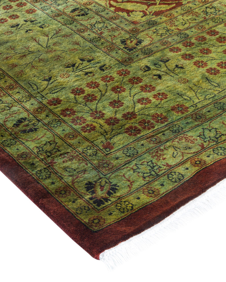 Fine Vibrance, One-of-a-Kind Hand-Knotted Area Rug Blue, 9' 1 x 12' 3