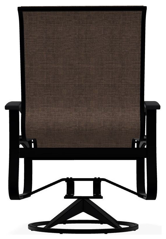 Belle Isle Sling Outdoor Swivel Rocker, Harbor/Black