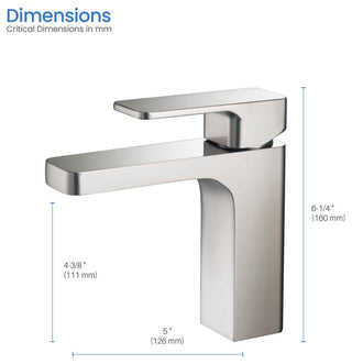 Blaze Single Handle Bathroom Sink Faucet, Brushed Nickel