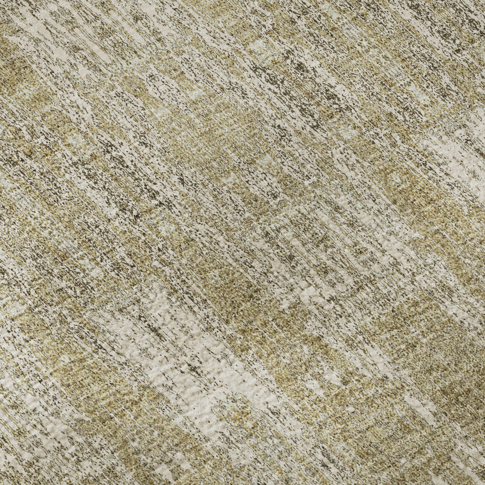 Premium Machine Washable Mayfield AMF580 Beige 8' x 8' Round Rug