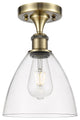 Innovations 516-1C-AB-GBD-752-LED 1 Light Semi-Flush Mount, Antique Brass