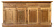 Teak 4 Drawer & 4 Door Console Table