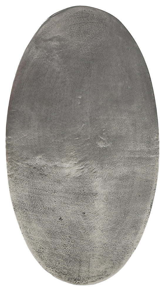 Kosas Home Flores 48" Industrial Oval Metal Nickel Coffee Table