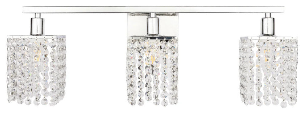 Elegant Lighting LD7010 Phineas 3 Light 24"W Bathroom Vanity - Chrome