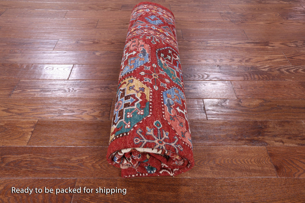 6' 6" X 9' 5" Hand-Knotted Bokhara Wool Rug Q11266