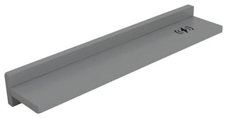 35" Light Gray Wireless Charging Shelf and Frameless Mirror Set