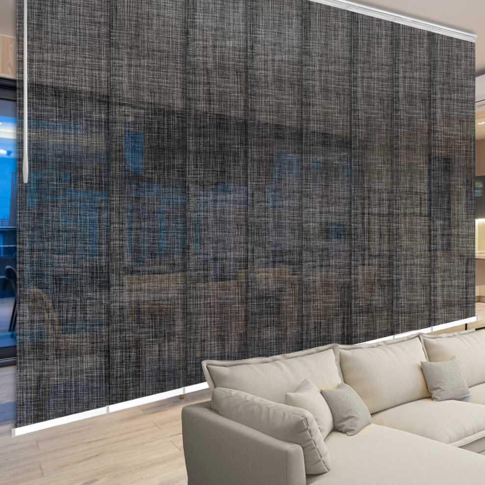 Lizbeth 8-Panel Track Extendable Vertical Blinds 130-175"W