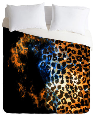 Deny Designs Caleb Troy Leopard Storm Duvet Cover - Lightweight