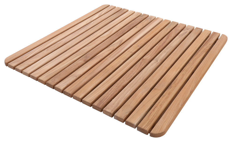 Nordic Style Teak Natural Square Shower and Bath Mat 24"x24"
