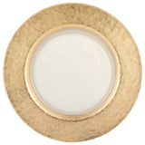 Authentic Gold Leaf Round 13 " Glass Charger Plate