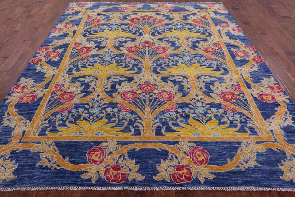 William Morris Hand Knotted Wool Rug 8' 7" X 10' 0" - Q13269