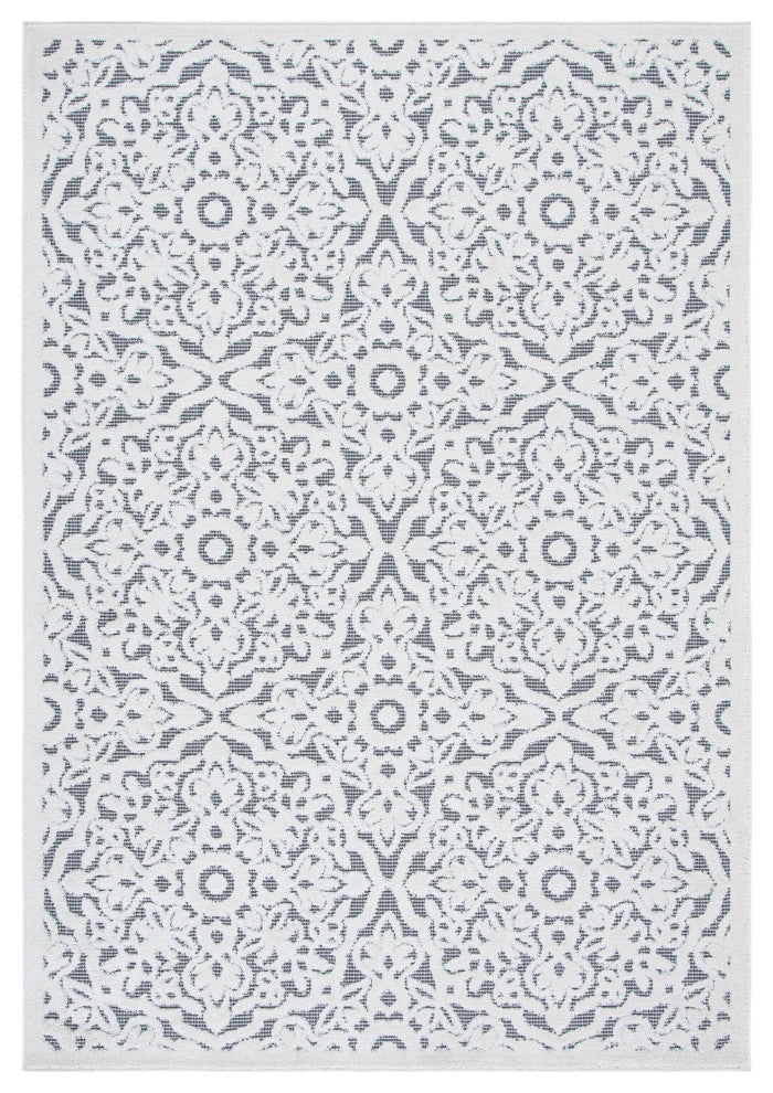 Safavieh Indoor-Outdoor Cabana Collection, CBN662 Rug, Ivory/Gray, 5'5"x7'7"