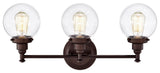 CHLOE Lighting Milo Transitional 3 Light OilRubbed Bronze BathVanity Fixture 24"