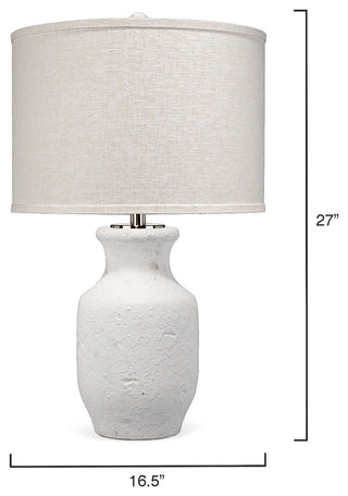 Gilbert Table Lamp, Textured Matte White Cement