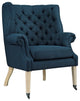 Modern Azure Chart Upholstered Fabric Lounge Chair