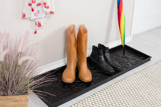 46.5"x14"x1.5" Rubber Boot Tray With Trellis Coir and Rubber Insert