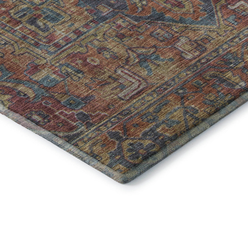 Premium Machine Washable Mayfield AMF571 Red 10' x 14' Rug
