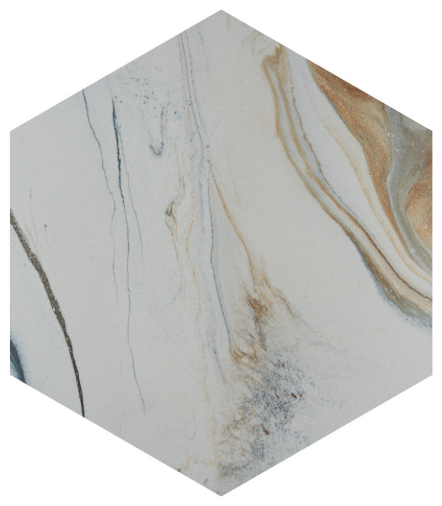 Marmaris Hex Porcelain Floor and Wall Tile Sample