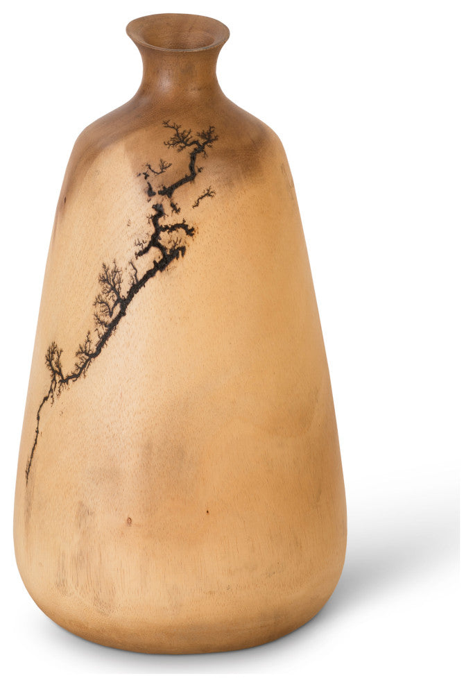 Lightning Vase, Mango Wood, Tall
