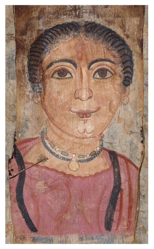"Mummy Portrait of a Woman" Paper Art, 28"x46"