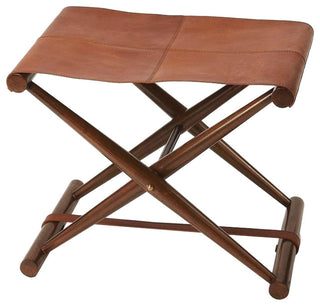 Sutton Leather Folding Stool