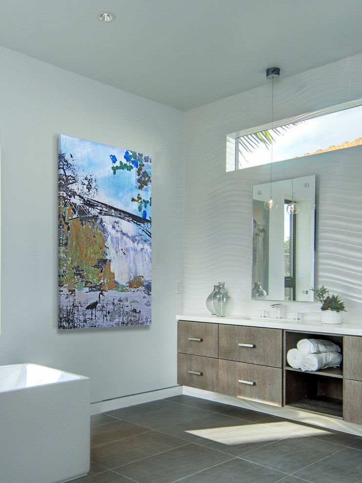 "Lost Lanterns" Painting Print on Canvas by Tracy Silva Barbosa