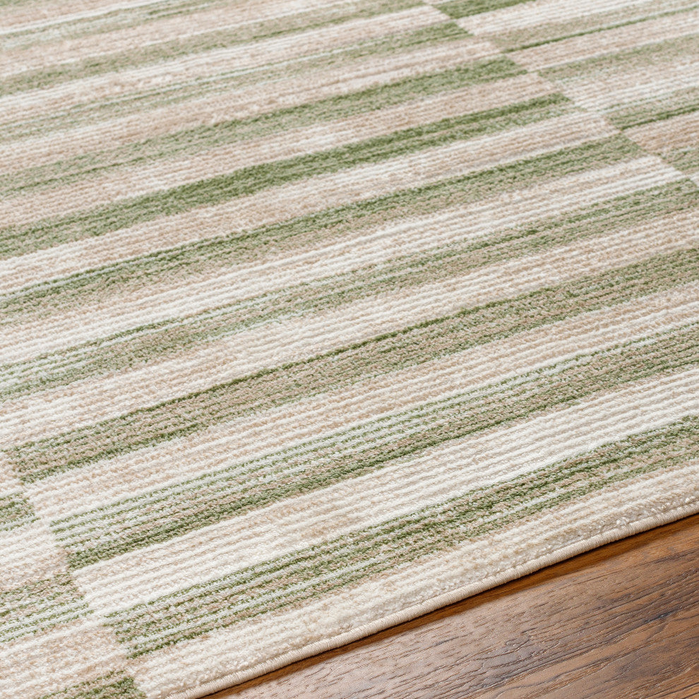Surya San Francisco SFO-2320 Machine Woven Area Rug, Ivory, 5'3" x 7'