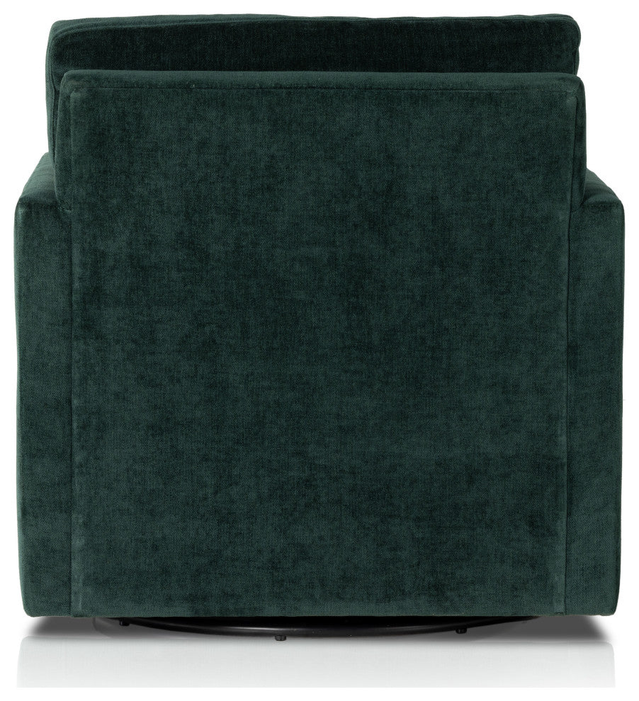 Olson Swivel Chair-Emerald Worn Velvet