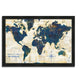 "World Map Collage" By Sue Schlabach, Framed Painting Print, Ready To Hang