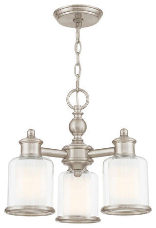Middlebush 3-Light Convertible Mini Chandelier/Ceiling Mount, Brushed Nickel