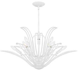 Tallulah Nine Light Chandelier in Sand White