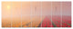 Sun over Blooming Lake Panorama, Landscape Canvas Art Print, 83"x32", 7 Panels