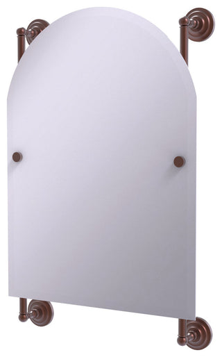 Prestige Que New Arched Top Frameless Rail Mounted Mirror, Antique Copper