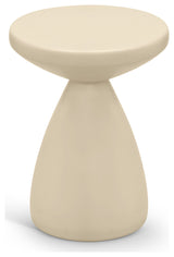 Anika Iron End / Side Table, Cream
