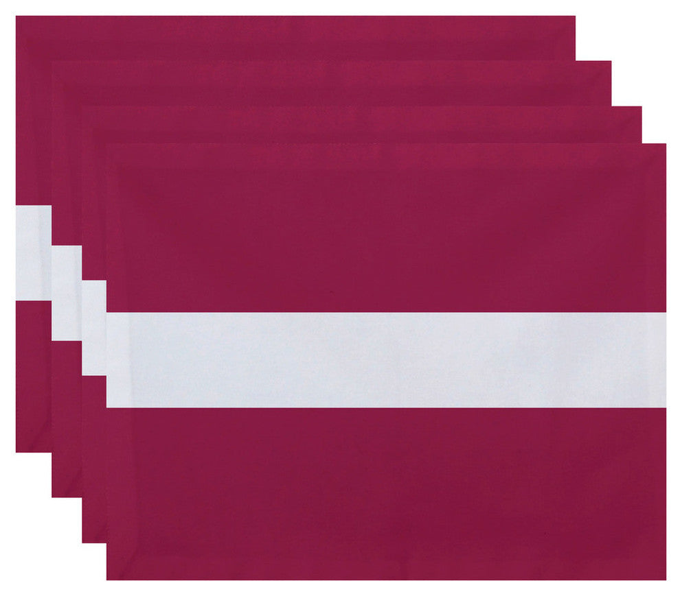 Narrow The Gap Stripe Print Placement, Pink Cheeks, Set of 4