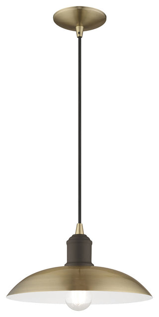 Livex Lighting Antique Brass 1-Light Mini Pendant