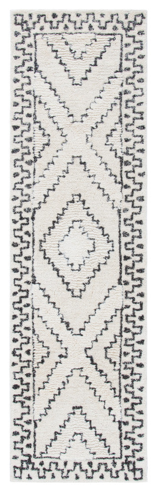 Safavieh Himalaya Collection CSB205Z Rug, Ivory/Black, 2'3" X 10'