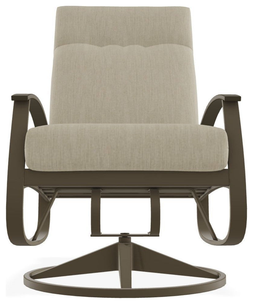 Belle Isle Cushion Deep Seat Outdoor Swivel Rocker, Huskie/Beachwood