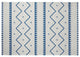 Mudcloth Spring Chenille Rug, Dark Cobalt Blue, 5'x7'