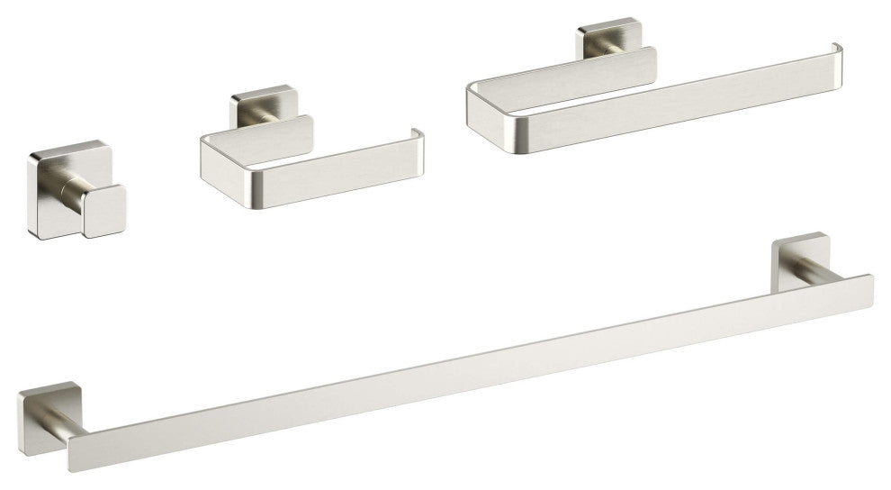 Blaze 4 Piece Bathroom Hardware Set, Brushed Nickel