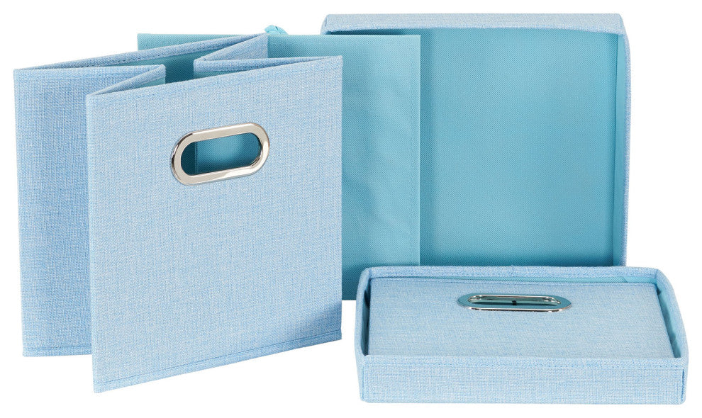 Storage Bins With Lids and Chromed Grommet Handles