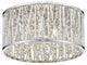 Terra 3 Light Flush Mount, Chrome With Chrome Aluminum Shade