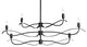 Willow 6-Light Small Chandelier, Black Finish, Standard Overall Height