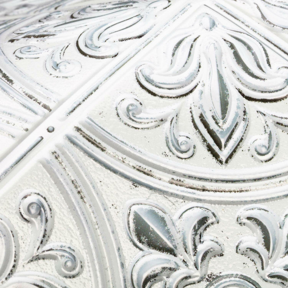 White Tin Peel And Stick Tile Backsplash