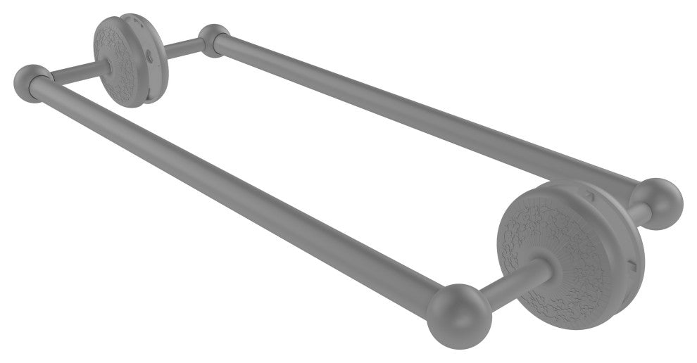 Monte Carlo 18" Back to Back Shower Door Towel Bar, Matte Gray