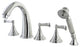 Kingston Brass Roman Tub Faucet With Hand Shower, Polished Chrome
