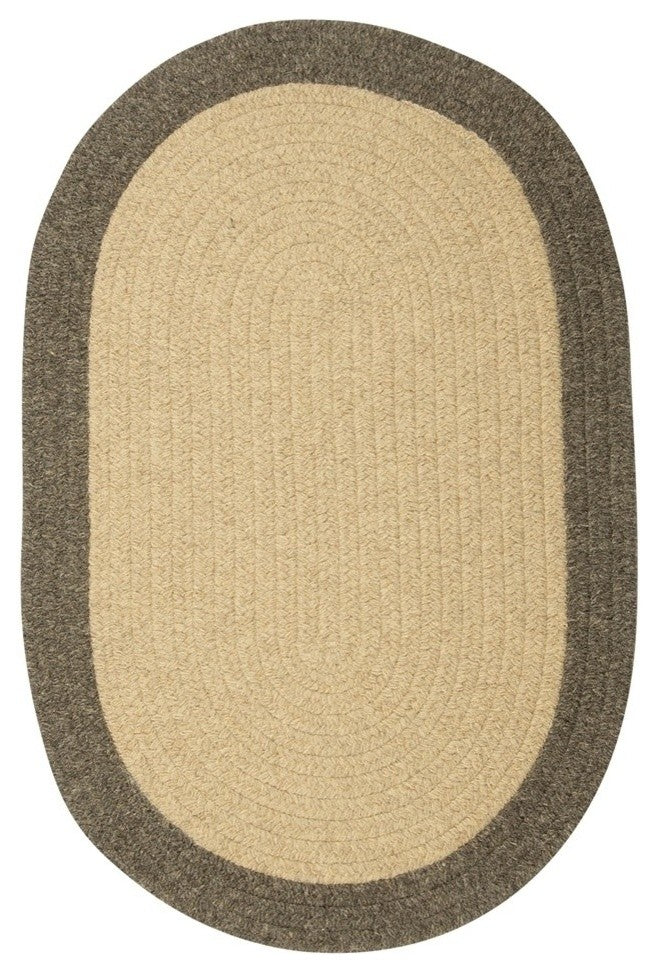 Colonial Mills Hudson HN41 Beige All-Natural/Eco Area Rug, Oval 2'x8'