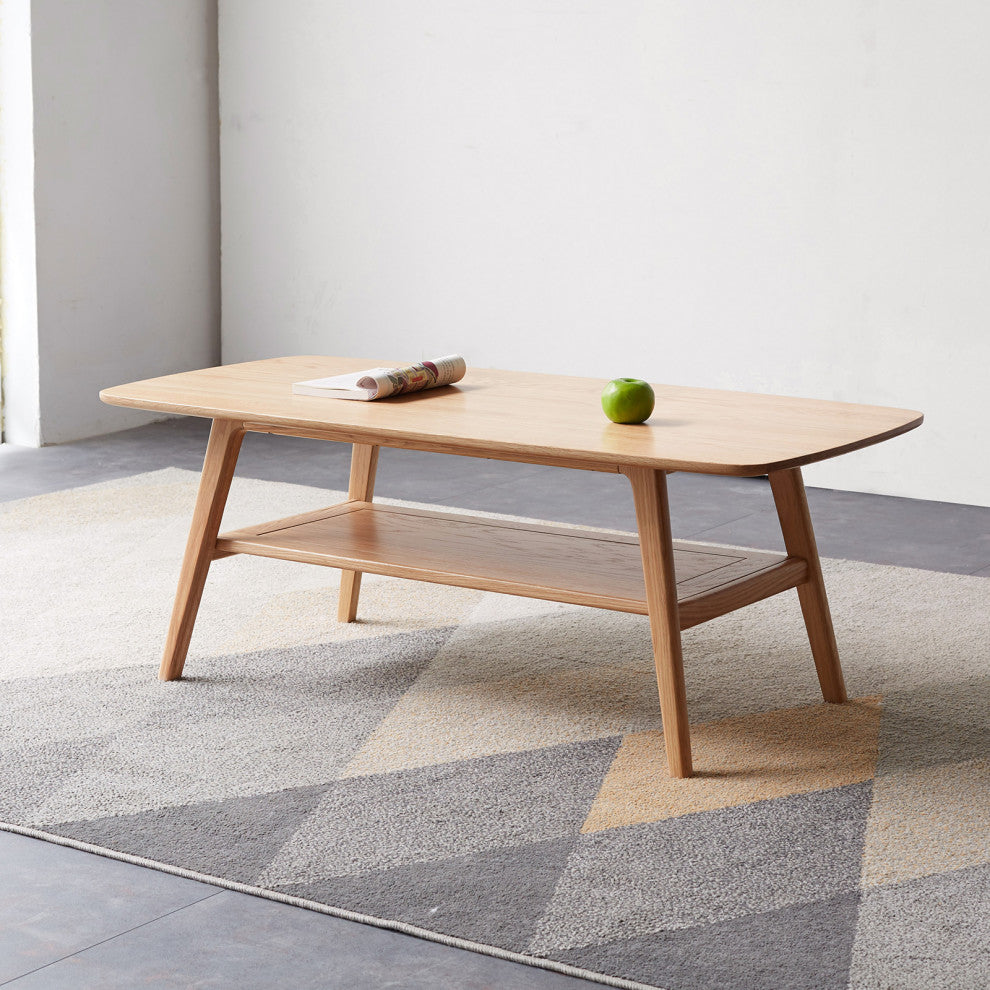 Gewnee Center table Low Table 100% solid wood Top plate Desk Coffee table
